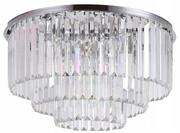 Lampy sufitowe - KET Plafon LAMPA sufitowa KET114 okrągła OPRAWA kryształowa glamour crystal srebrna przezroczysta __code-52947 - miniaturka - grafika 1