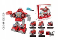 Samochody i pojazdy dla dzieci - WOZY STRAŻACKIE ŁĄCZONE W TRANSFORMERA 5 MODELI AUT - miniaturka - grafika 1