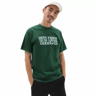 Koszulki sportowe męskie - Męski t-shirt z nadrukiem Vans Bones - zielony - VANS - grafika 1