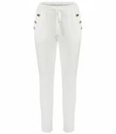 Spodnie damskie - Eleganckie spodnie materiałowe z guzikami MARTA-38 - miniaturka - grafika 1