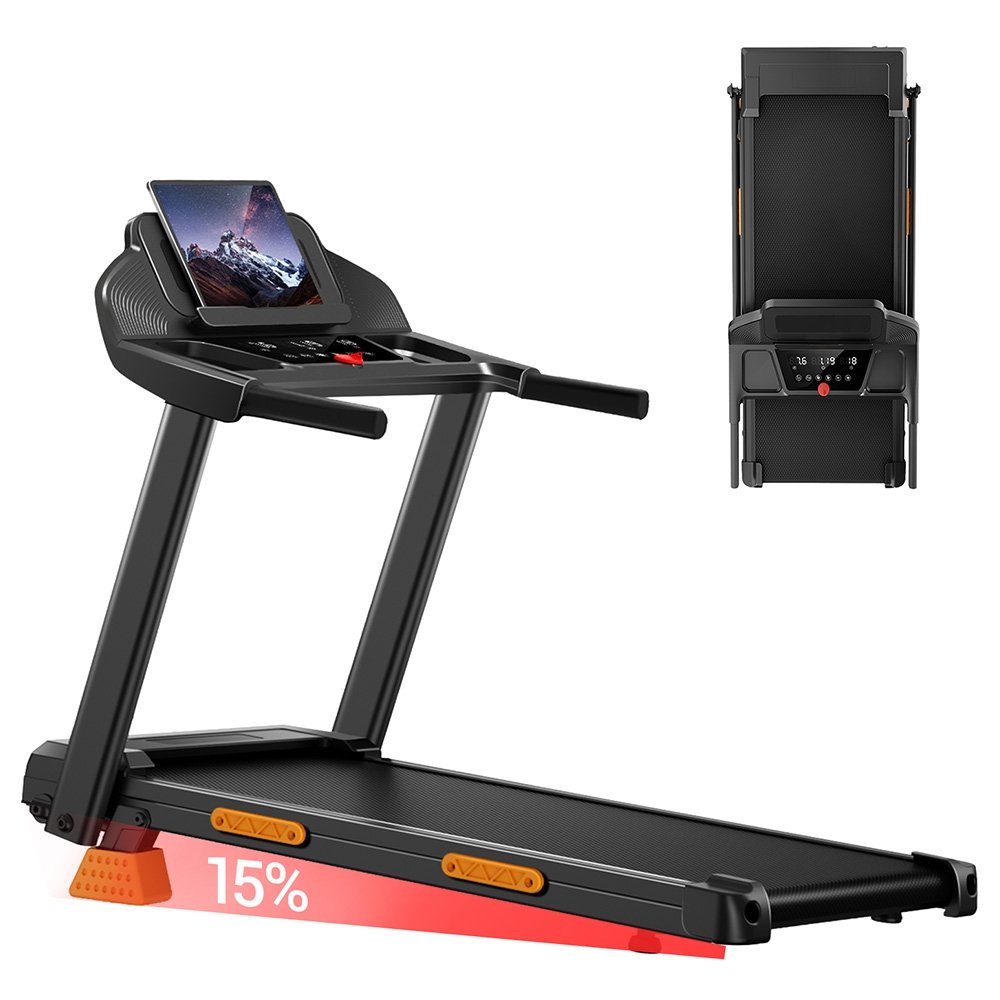 ROBORE SF20 Foldable Home Treadmill with 15% Incline 12km/h Speed 136kg Max Load 3 0HP Quiet Brushless Motor 97×40cm Runni