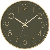 Zegary - Atmosphera Zegar ścienny do sypialni, pokoju dziecięcego z cichym mechanizmem, zielony, Ø 30 cm - miniaturka - grafika 1