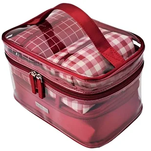 Kosmetyczka Damska 4x Torebka Organizer Podróżny NOBLE seria RED - Kosmetyczki, organizery i kuferki - miniaturka - grafika 1