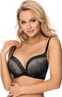Biustonosze - Vivisence 1041 beżowo - czarny 70g biustonosz push-up - miniaturka - grafika 1