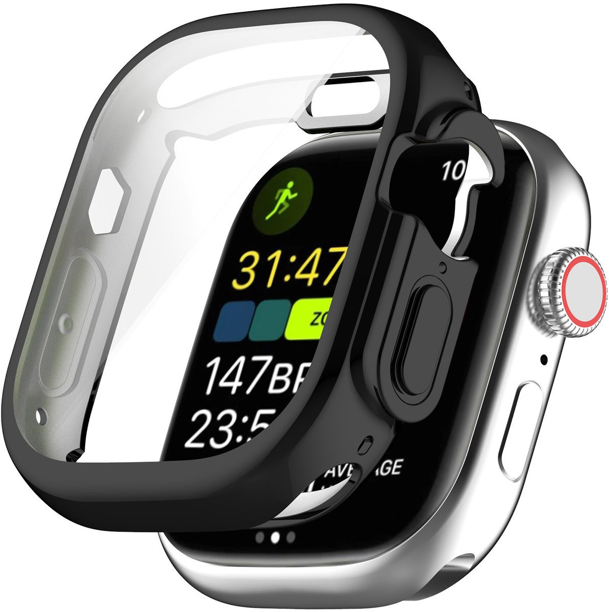 ETUI CASE BUMPER FUTERAŁ EKRAN 2W1 DO APPLE WATCH ULTRA 49MM 1 2
