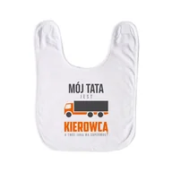 Śliniaki i fartuszki - Mój tata jest kierowcą a Twój jaką ma supermoc? - śliniak dziecięcy na prezent - miniaturka - grafika 1