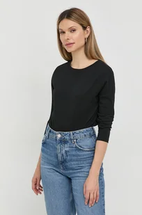 Armani Exchange longsleeve bawełniany kolor czarny - Bluzki damskie - miniaturka - grafika 1