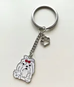 Breloki - Breloczek Brelok Do Kluczy Biały Pies Maltańczyk - miniaturka - grafika 1