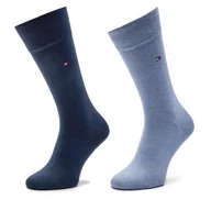 Skarpetki męskie - Zestaw 2 par wysokich skarpet męskich Tommy Hilfiger 371111134 Niebieski - miniaturka - grafika 1