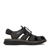 Sandały męskie - Sandały Rieker CEO-26770-00 Czarny - miniaturka - grafika 1