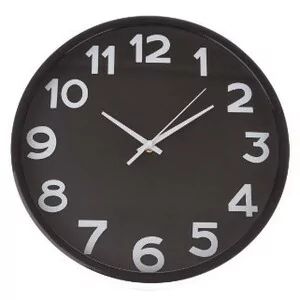 Zegar ścienny City black, śr. 30,5 cm, plastik - Zegary - miniaturka - grafika 1