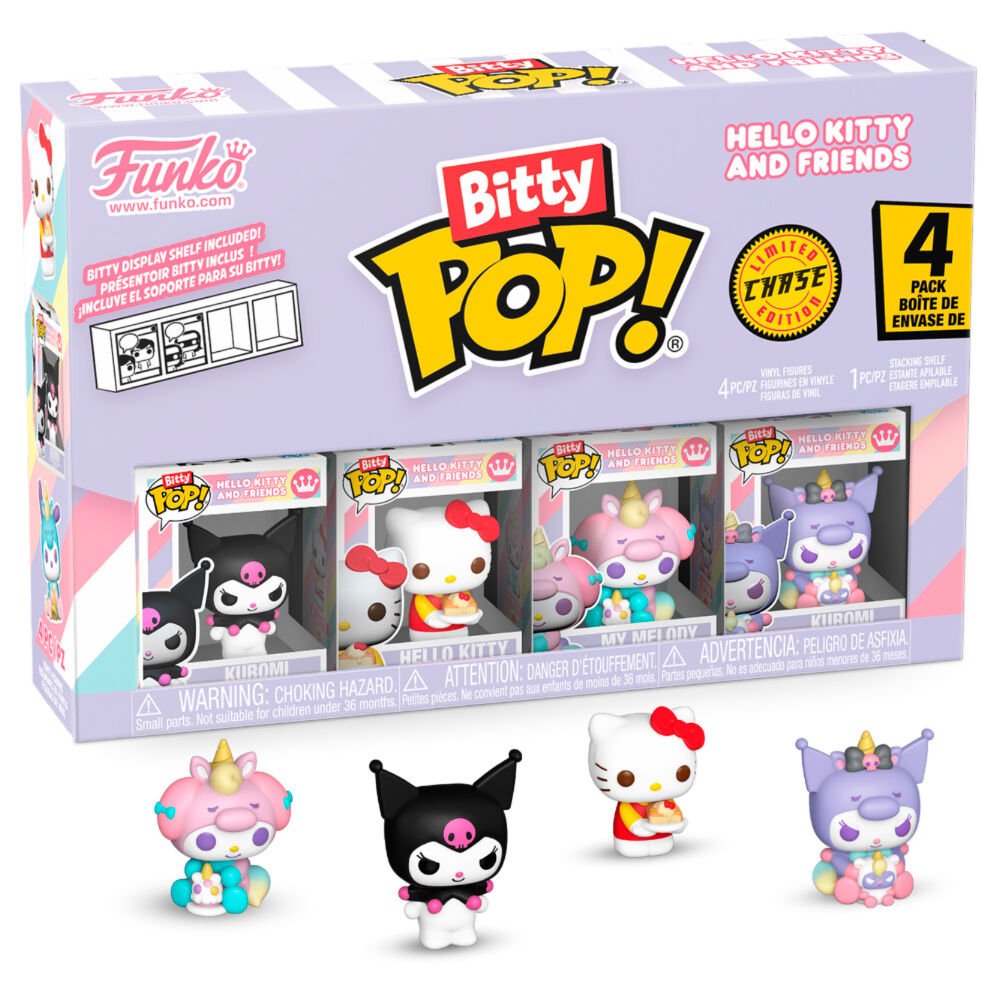funko pop! sanrio bitty 4 pack 2.5cm kuromi hello kitty