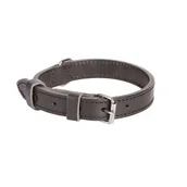 Smycze dla psów - Dingo naszyjnik skórzany, z podwójnym zszywaniem, z podszewką ze skóry, chromowane, 25 mm x 65 cm, naturalny, standardowe - miniaturka - grafika 1