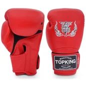 Rękawice bokserskie - Top King Rękawice Bokserskie TKBGSA Super Air Single Tone Red - miniaturka - grafika 1