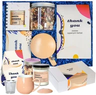 Zestawy upominkowe - Gotowy zestaw prezentowy „Big Box Thank You“ kawa herbata PREMIUM kubek zaparzacz świeca sojowa prezent upominek podziękowanie dla nauczyciela mento.. - miniaturka - grafika 1