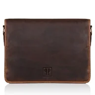 Torby męskie - Torba Męska Na Ramię Brązowa Vintage Paolo Peruzzi T-06-Br - miniaturka - grafika 1