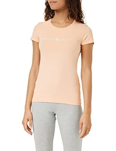 Emporio Armani Damska koszulka z logo Icon, morela, XS - Koszulki i topy damskie - miniaturka - grafika 1