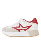 Trampki damskie - Liu Jo Skórzane sneakersy "Dreamy" w kolorze biało-czerwonym - miniaturka - grafika 1