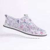 Półbuty damskie - Półbuty damskie ażurowe GOODIN GD-RS-2103 skóra wsuwane lekkie kwiaty 38 - miniaturka - grafika 1