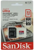 Karty pamięci - Karta Sandisk Micro SD 32 GB ULTRA (microSD HC) 98 MB/s - miniaturka - grafika 1