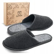 Kapcie męskie - Slippers Męskie Filcowe Pantofle Kapcie Klapki Domowe Papcie r. 46 - miniaturka - grafika 1