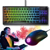 Zestawy myszka + klawiatura - ZESTAW - Klawiatura i myszka GAMINGOWA przewodowa SteelSeries dla gracza - miniaturka - grafika 1