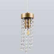 Lampy sufitowe - Polux GEA-1 1xE27 gold + crystal il mio Lampa wisząca 316226 316226 - miniaturka - grafika 1