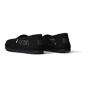 TOMS Damskie, marokańskie Corchet Alpargata mokasyny płaskie, Czarny, 36 EU - Moda i Uroda OUTLET - miniaturka - grafika 1