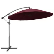 Parasole ogrodowe - vidaXL Wiszący parasol ogrodowy, burgund, 3 m, słupek aluminiowy vidaXL - miniaturka - grafika 1