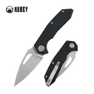 Nóż składany Kubey Coeus Black G10, Stonewashed 14C28N (KU122U) - Noże - miniaturka - grafika 1