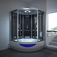 Kabiny z hydromasażem - HDL Ekskluzywny prysznic parowy z hydromasażem 150x220 - miniaturka - grafika 1