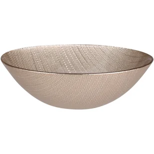 Misa szklana do serwowania w kolorze szampańskiego złota 15 cm - Miski i półmiski - miniaturka - grafika 1