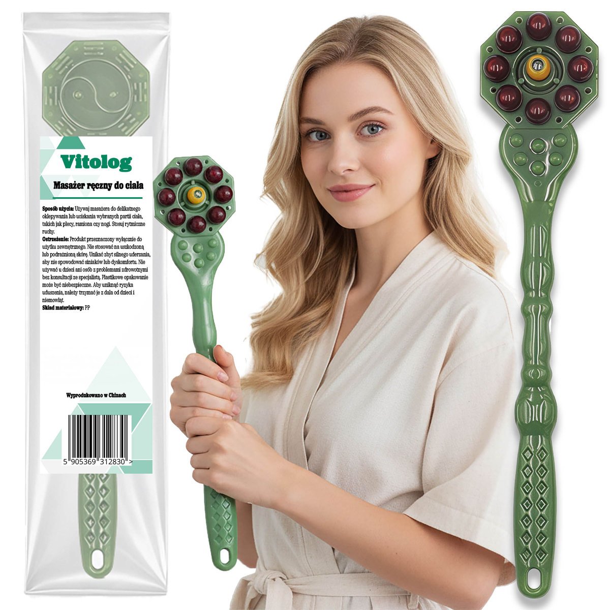 Masażer do Akupresury Masowania Pleców Karku Szyi Ciała Nóg Stóp Drapaczka