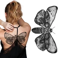 Zabawki kreatywne - TATUAŻ ZMYWALNY TATUAŻE TYMCZASOWY WODNY DUŻY WAŻKA ĆMA MOTYL OWAD - miniaturka - grafika 1