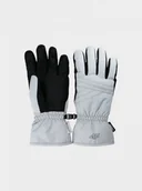 Rękawiczki - Damskie rękawice narciarskie thinsulate 4F 4FWAW24AFGLF145 - szare - miniaturka - grafika 1