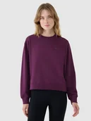 Bluzy damskie - 4F Bluza nierozpinana bez kaptura damska - fioletowa XL - miniaturka - grafika 1