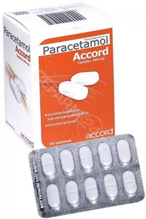 ACCORD HEALTHCARE LTD Paracetamol Accord 500 mg x 50 tabl - Przeziębienie i grypa - miniaturka - grafika 1