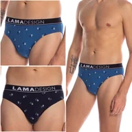 Majtki męskie - LAMA Slipy męskie bawełniane majtki 2-PAK - XXL - miniaturka - grafika 1