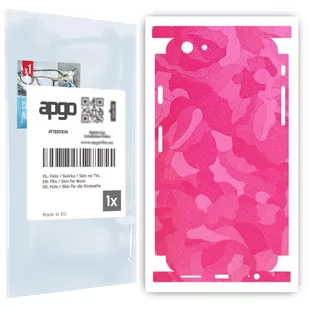 Folia naklejka skórka strukturalna na TYŁ+BOKI do Apple iPhone 6s -  Moro | Camo Różowy - apgo SKINS - Szkła hartowane na telefon - miniaturka - grafika 1
