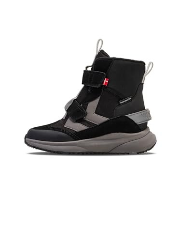 hummel Reach Conquer Super High Tex Jr, Botki Unisex-Dla dzieci i Chłopców, Czarny szary, 38 EU