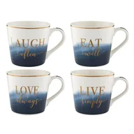 Kubki - Kubek Lisa Blue 400 ml mix wzorów biało-niebieski 1 szt. - miniaturka - grafika 1