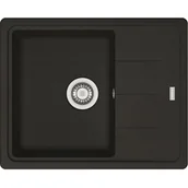 Zlewozmywaki - Franke Basis BFG 611-62 Zlewozmywak granitowy jednokomorowy 62x50 cm czarny mat 114.0676.305 - miniaturka - grafika 1