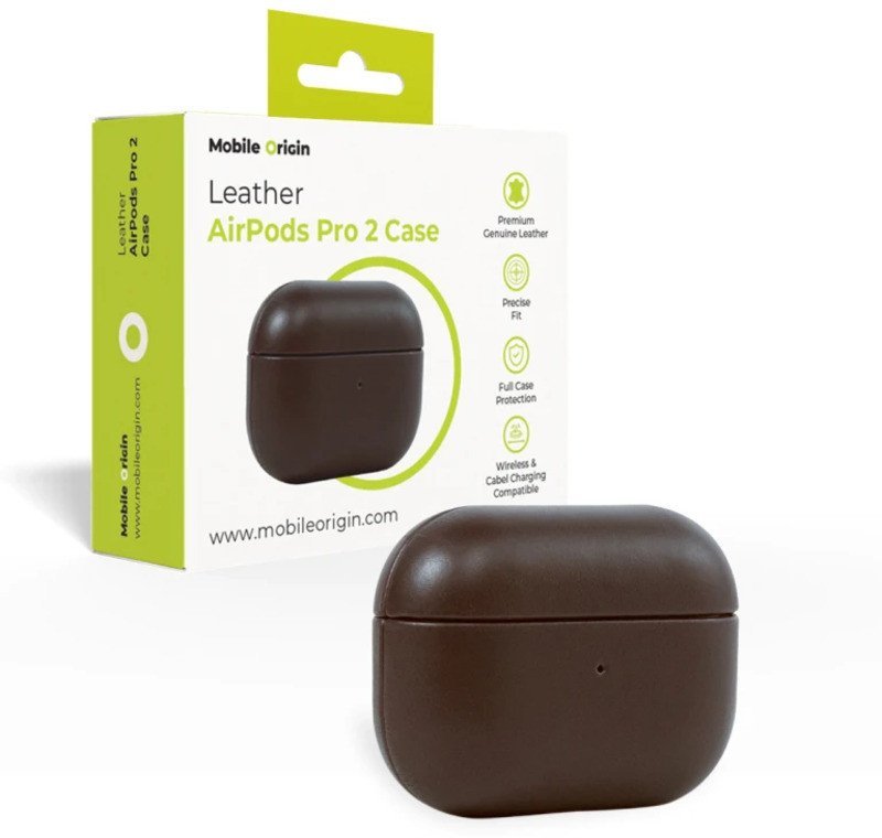 Mobile Origin Leather Case, brown - AirPods Pro 2