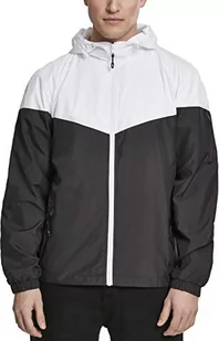 Urban Classics Kurtka męska Windbreaker 2-ton Tech Windrunner, kurtka przejściowa dla mężczyzn w wielu kolorach, rozmiary S - 5XL, White/black, XXL - Kurtki męskie - miniaturka - grafika 1