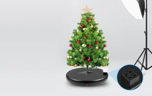 Obrotowa podstawka do zdjęć Puluz z gniazdkiem zasilającym 45 cm (czarna) - Kamery cyfrowe - akcesoria - miniaturka - grafika 5