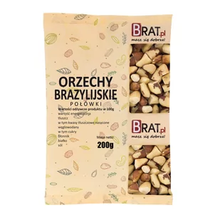 Orzechy Brazylijskie 200G Połówki Orzecha Jakość - Orzechy i nasiona - miniaturka - grafika 1