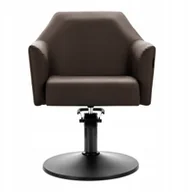 Fotele fryzjerskie - Gabbiano Fotel fryzjerski Davos brązowy - miniaturka - grafika 1