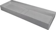 Umywalki - Umywalka nablatowa Deante Blur 40x100 cm prostokątna szary metalik CQB_SU1S - miniaturka - grafika 1