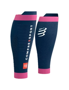 COMPRESSPORT Opaski kompresyjne na łydki R2V3 mood indigo/magenta - Pozostały sprzęt i akcesoria do ćwiczeń - miniaturka - grafika 2