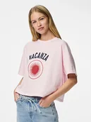 Koszulki i topy damskie - Pieces Koszulka "Chilli" w kolorze jasnoróżowym - miniaturka - grafika 1